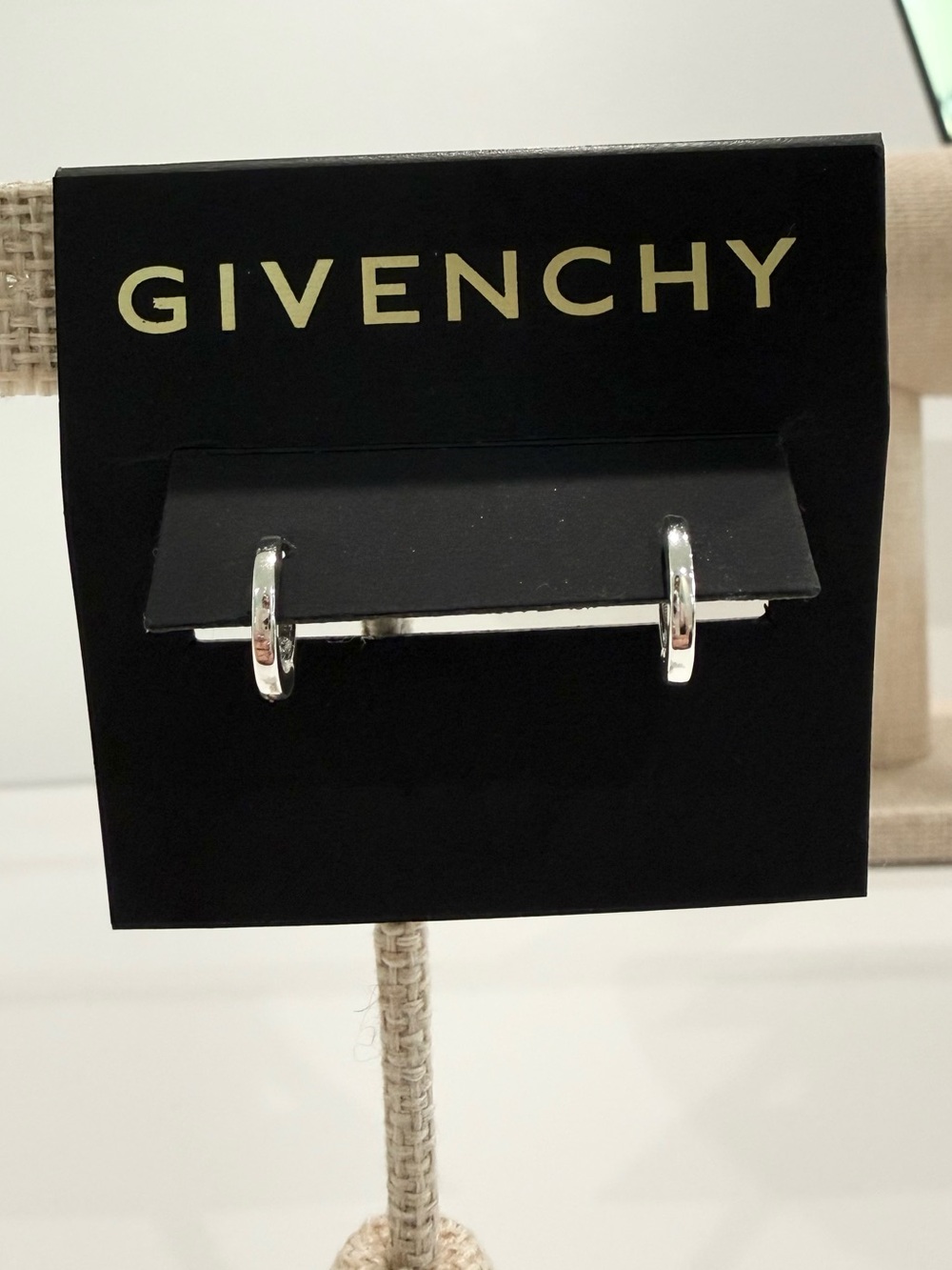 Givenchy Silver-Tone Tiny Huggies Earrings